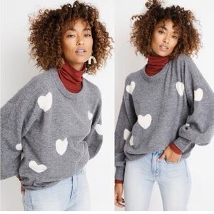 Madewell heart dot balloon sleeve sweater